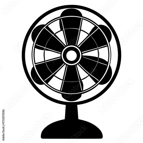 fan isolated on black