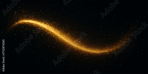 Bright blue abstract nebula in a dark cosmos with starry galaxy for text space