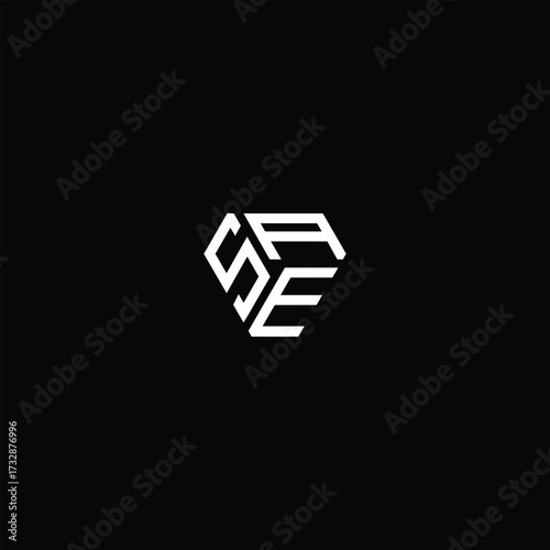 SAE Letter Initial Logo Design Template Vector Illustration