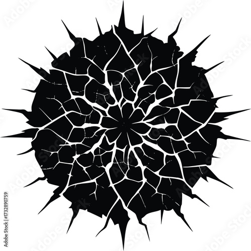 Abstract concept of nothingness, a pure black void or empty space isolated on transparent background