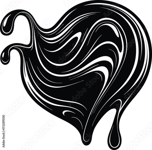 Solid black abstract texture creating deep empty void space design. isolated on transparent background