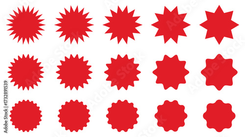 starburst badge sticker icon , sale or price tag sticker, retro stars icon. special offer label