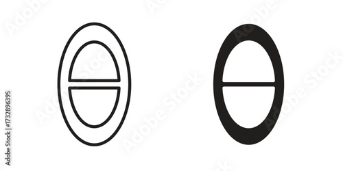 Theta icon for web designs. outline and clipart icons set