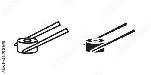 Sushi icon for web designs. outline and clipart icons set