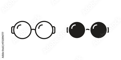 Sunglasses icon for web designs. outline and clipart icons set