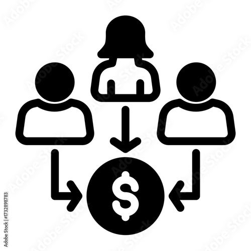 User customer icon in Mixed Outline and Glyph Style, representing buyers, clients, and business audiences.