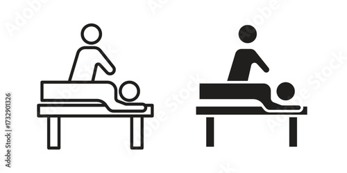 Massage icon for web designs. outline and clipart icons set