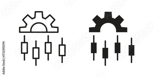 Mass customization icon for web designs. outline and clipart icons set