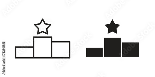 Leaderboard icon for web designs. outline and clipart icons set