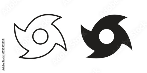 Hurricane icon for web designs. outline and clipart icons set