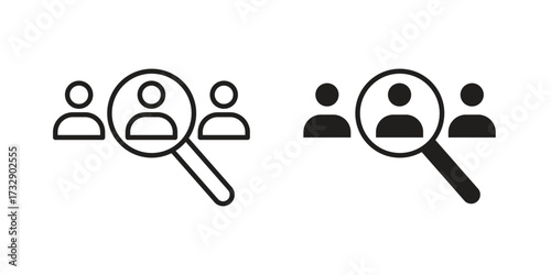 Hiring icon for web designs. outline and clipart icons set