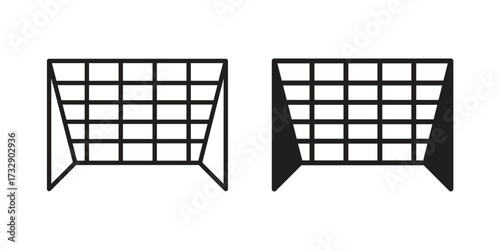 Goal net icon for web designs. outline and clipart icons set