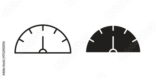 Gauge icon for web designs. outline and clipart icons set
