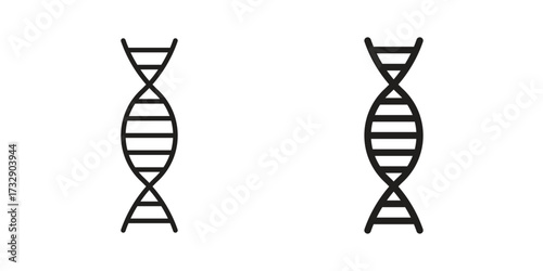 DNA icon for web designs. outline and clipart icons set