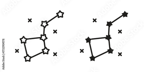 Constellation icon for web designs. outline and clipart icons set