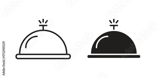 Bell concierge icon for web designs. outline and clipart icons set