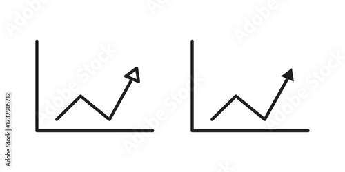 Arrow trend-down icon for web designs. outline and clipart icons set