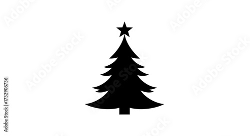 Christmas Tree Icon Silhouette
