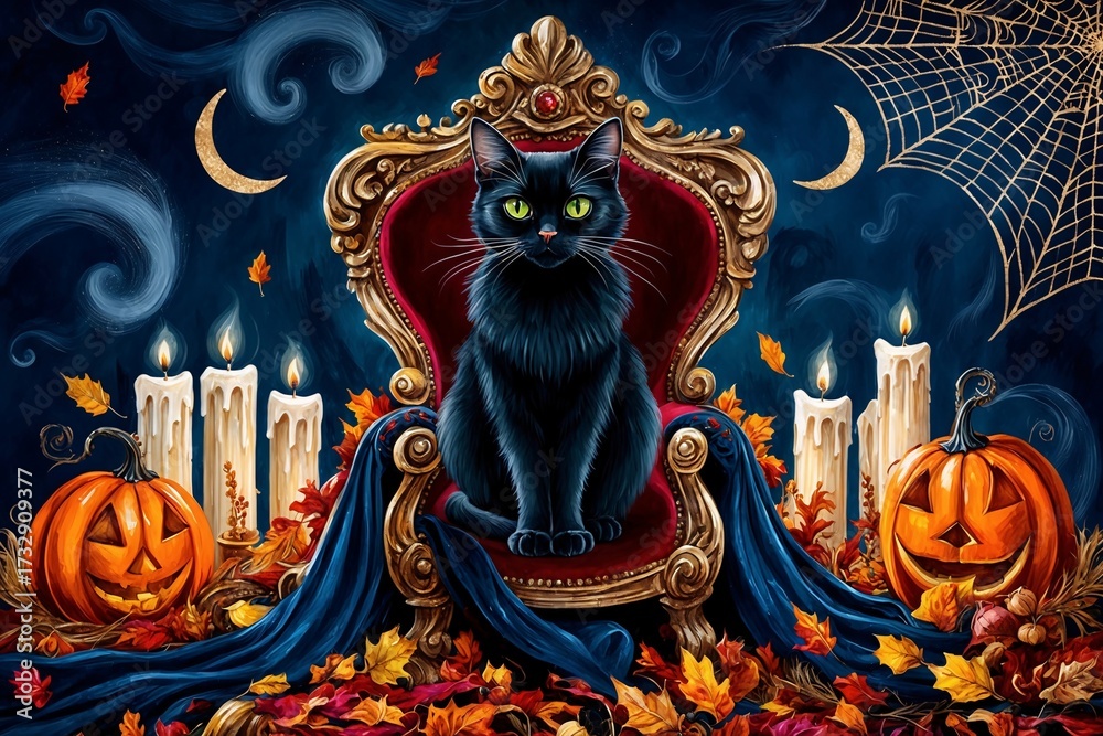 Fototapeta premium Spooky Halloween Background, Creepy Halloween Wallpaper, Gothic Halloween Backdrop, Scary Halloween Design, Halloween Festival Background