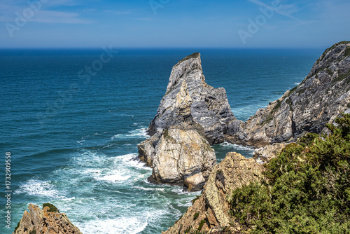 Praia Da Ursa, Ursa Beach near Cabo Da Roca on Atlantic coast, Sintra, Portugal