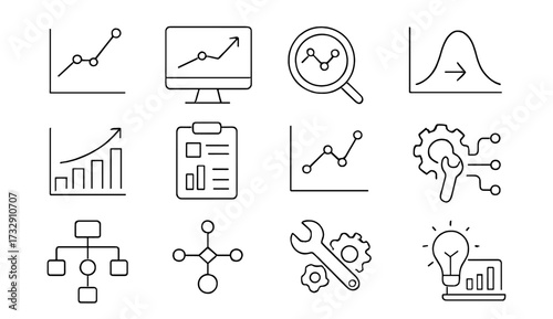 Visual representation of data analysis tools and techniques for effective decision making in business