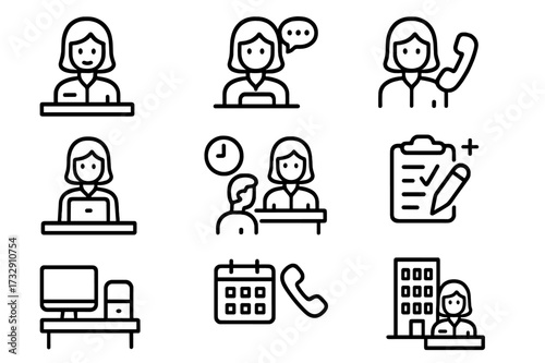 Office activities illustrating general workplace communication and task management in a busy environment