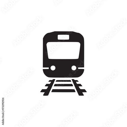 Vector art of a train icon, representing transportation, travel, and railway systems, ideal for projects related to public transit, commuting, and logistics, offering a clean and modern visual