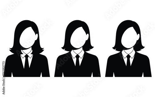 Three Professional Women Wearing Business Suit Judge Robe and Lawyer Gown