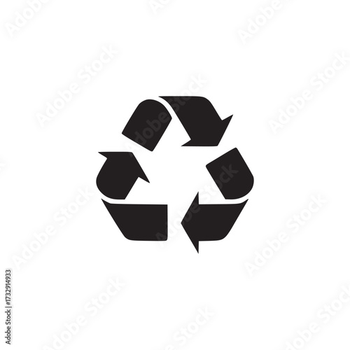 Vector art of recycle symbol this image features the universal recycling symbol, a recognizable icon representing the process of converting waste materials into reusable objects