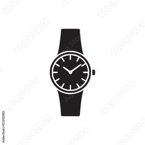 Vector art of elegant wristwatch, a timeless accessory for keeping track of time, perfect for any occasion, combining style and functionality in a sleek and sophisticated design