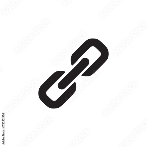 Illustration of a chain link icon this minimalist design represents connection, security, and relationship in a simple, modern style, suitable for various applications