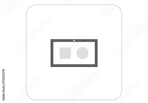  Minimal icon of a gallery frame — white background, no shadow PNG
