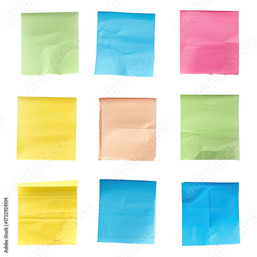 Wallpaper Mural Colorful crumpled sticky notes Torontodigital.ca