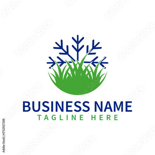 Lawn Snow Logo – Winter, Garden & Landscape Logo