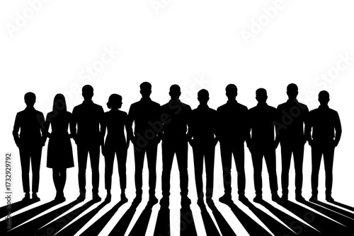 Vector business silhouette illustrations for professional use and high-quality group of man and woman also office, entrepreneur, and workplace black color design