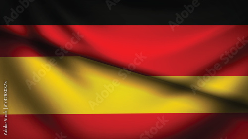 Spain and germany flag fusion design