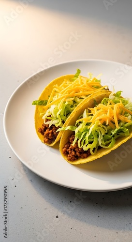 Delicious Beef Tacos on a Plate.