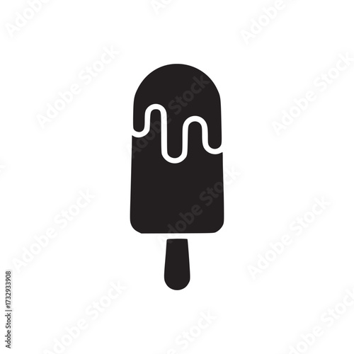 Illustration of a popsicle with dripping glaze perfect for summerthemed designs, dessert menus, or foodrelated projects its simple, clean design makes it versatile for various applications