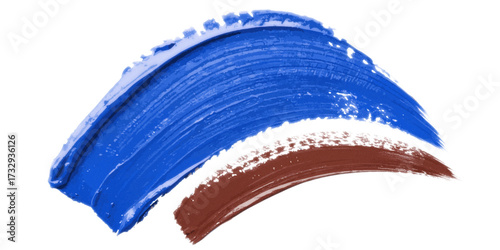 Blue and Earthy Brown Brushstrokes, Capturing Dynamic Contrast and Expressive Creative Design  Backgrounds.