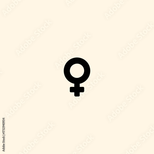 Breast Cancer Awareness Female Gender Symbol Icon – Woman Silhouette Vector Illustration