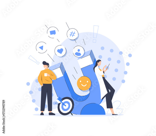 social media audience,customer attraction marketing strategy,generating new digital leads advertising concept