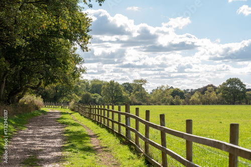 Silchester Birkshire England UK. 27.09.2025. English countryside bridleway and footpath close to Silchester UK.
