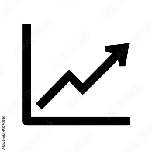 Dynamic growth chart arrow indicating upward trend signifying business success and financial progress in modern analytics