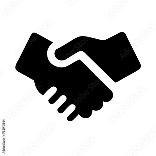 Professional handshake icon symbolizing partnership and agreement for business success and collaboration opportunities