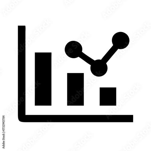 Dynamic bar chart with trending line graph visualizing business growth and data analysis for impactful presentations