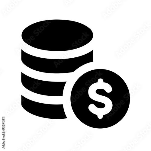 Stack of coins with dollar symbol representing financial growth and investment opportunities for business success