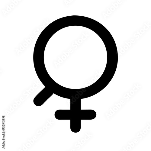 Iconic female symbol representing gender, womanhood, feminism, and identity for diverse modern design applications