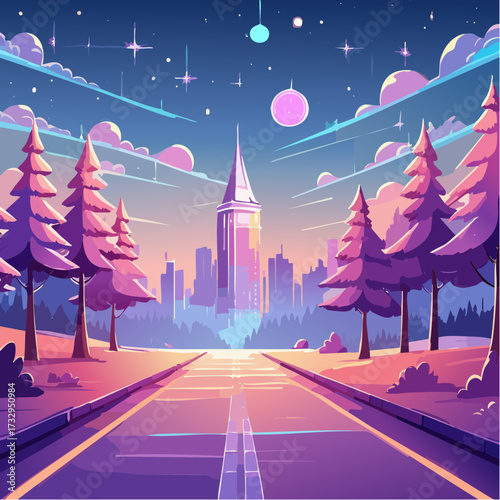 christmas tree in the city