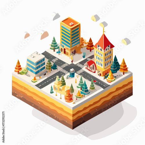 vector illustration of a modern city