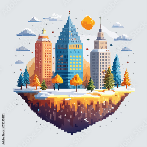 vector illustration of city skyline